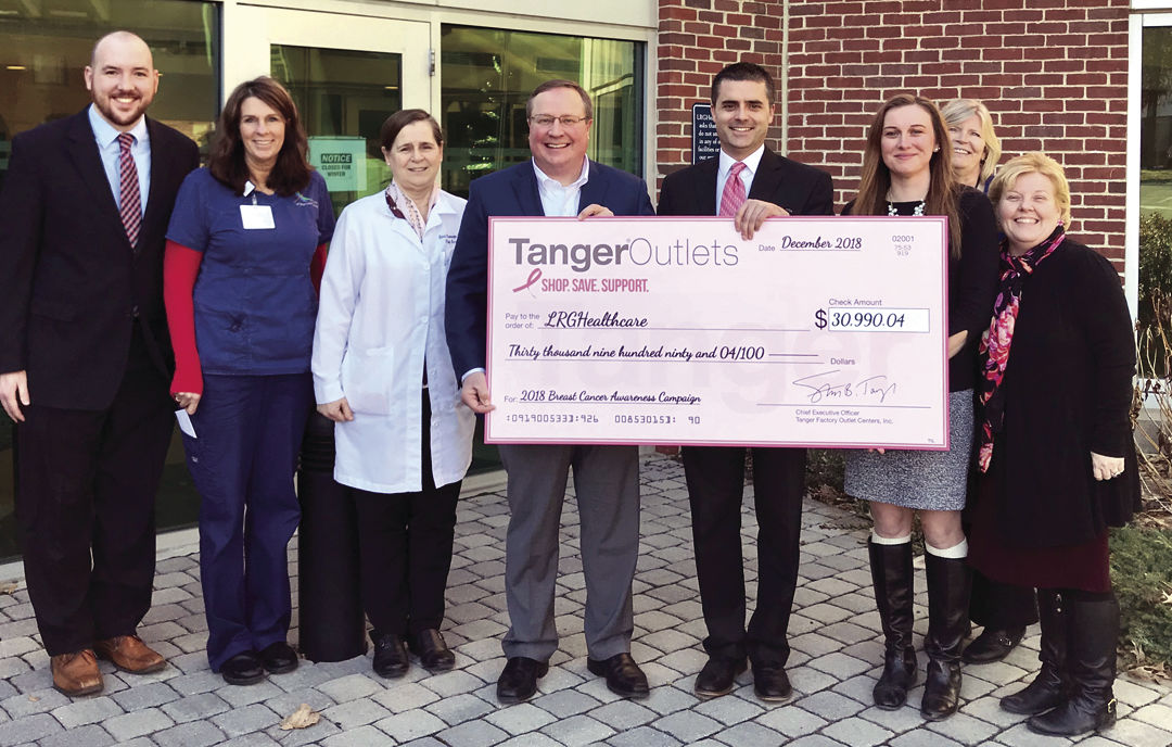 Tanger Outlets makes donation to LRGHealthcare for breast health initiatives